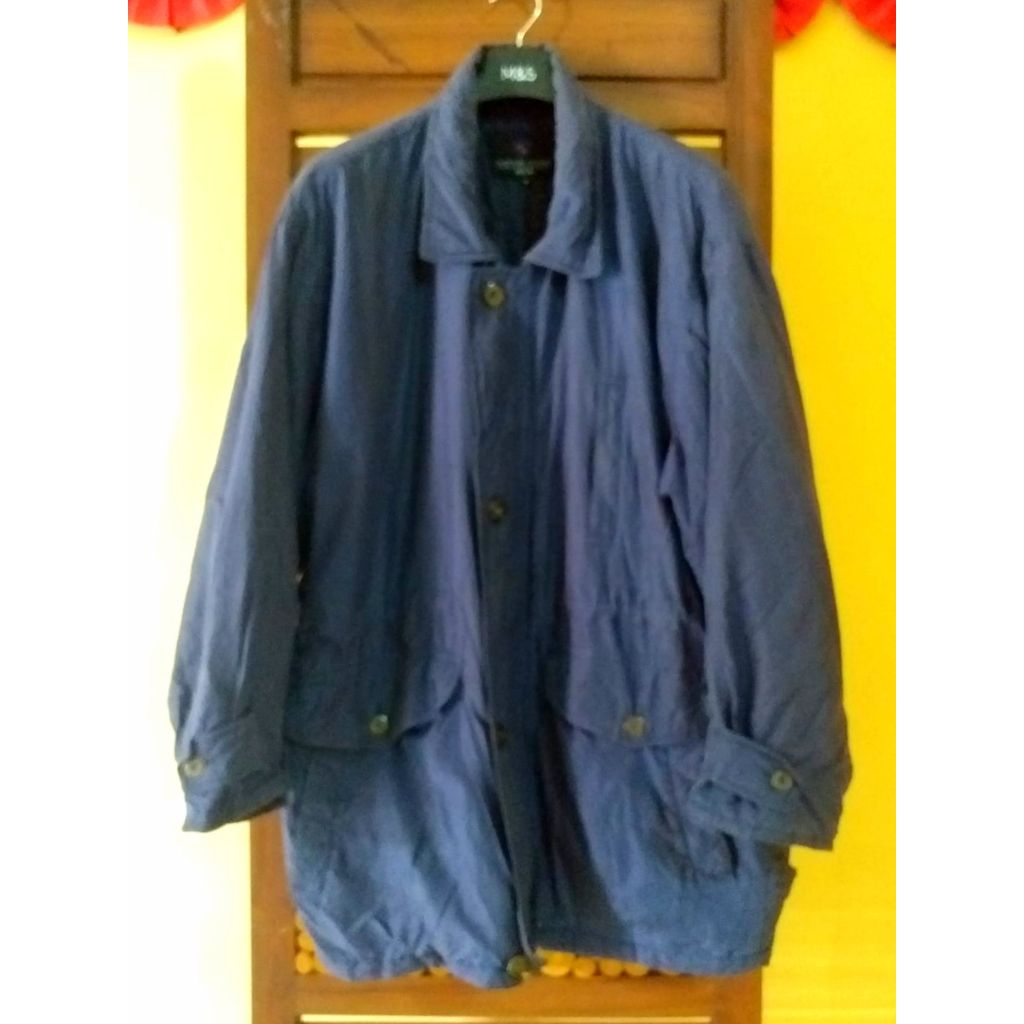 BLUE LONG COAT PARASUT JACKET GY-EO