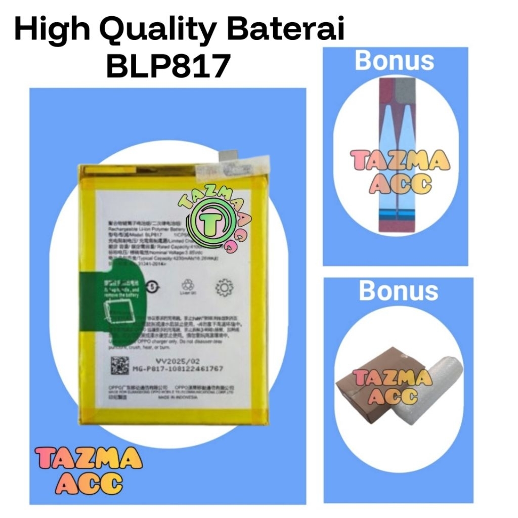 Batre BLP817 Oppo A15S High Quality Batre Batrai Batrei Baterai Battery OPPO A15S BLP 817