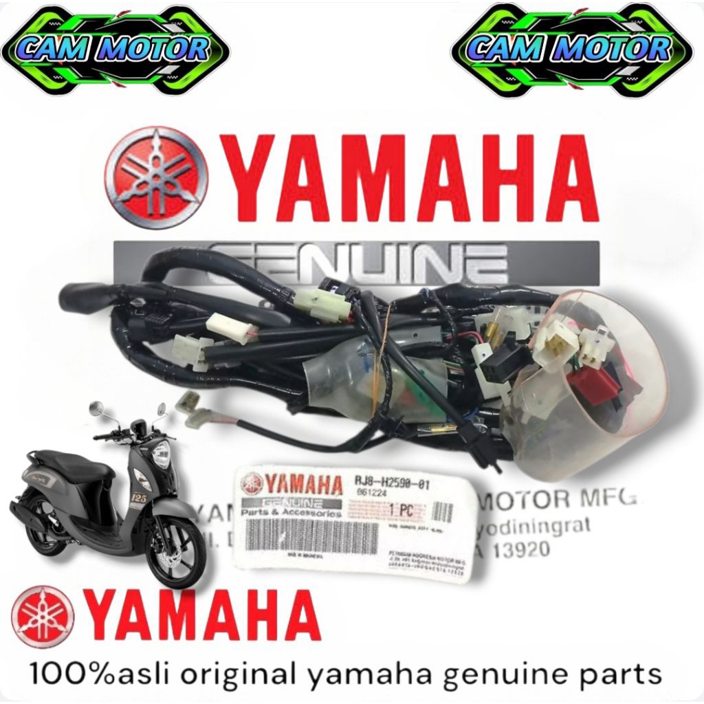 WIRE HARNESS ASSY KABEL BODY ASSY FINO FI 125 MIO FINO SPORTY I25 ORIGINAL YAMAHA BJ8-H2590-01