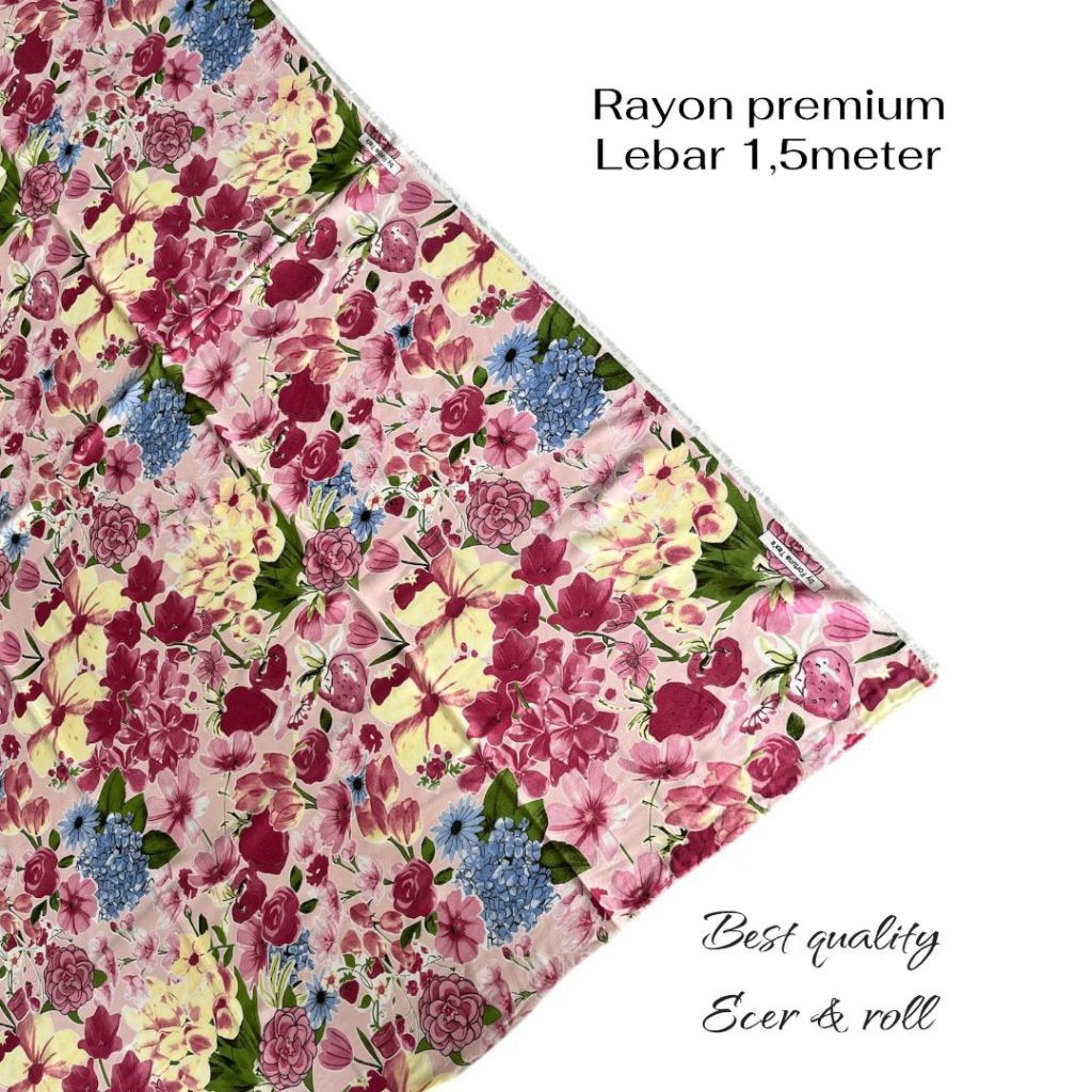 ( 0.5" Meter ) _Kain Katun Rayon Viscose Premium/Kain Rayon Premium/Kain Katun Rayon viscose Premium
