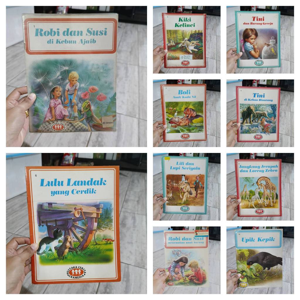 Buku Cerita Dongeng Anak Seri Pustaka Cerita Gramedia Tini Robi dan Susi Dijual Paket Lengkap 1-98