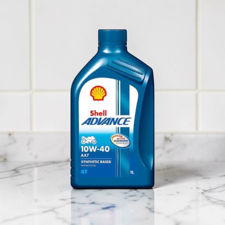 Oli Mesin SHELL ADVANCE AX7 [ 10W-40 ] 4T 1L 1000ml Mesin Sepeda Motor - Vixion CB150R CBR150