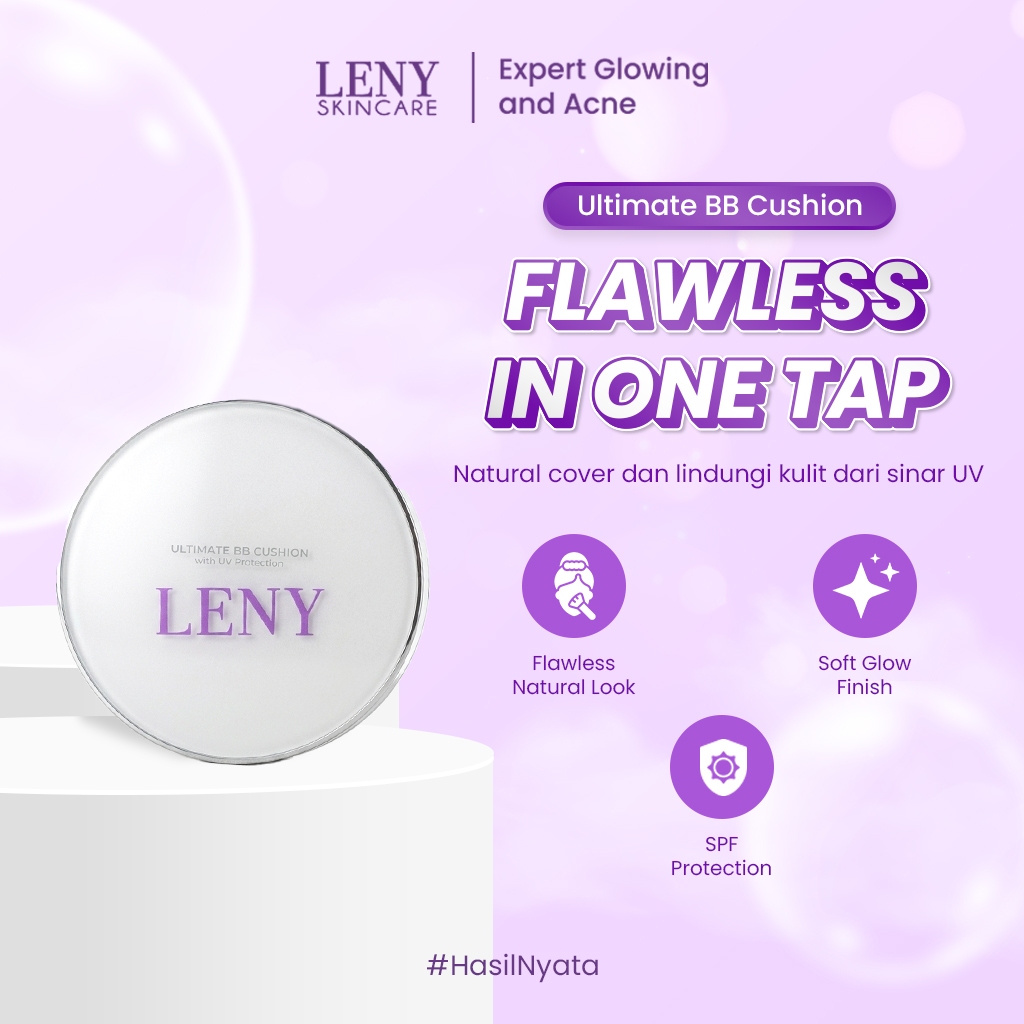LENY SKINCARE Ultimate BB Cushion With UV Protection 15gr - Natural