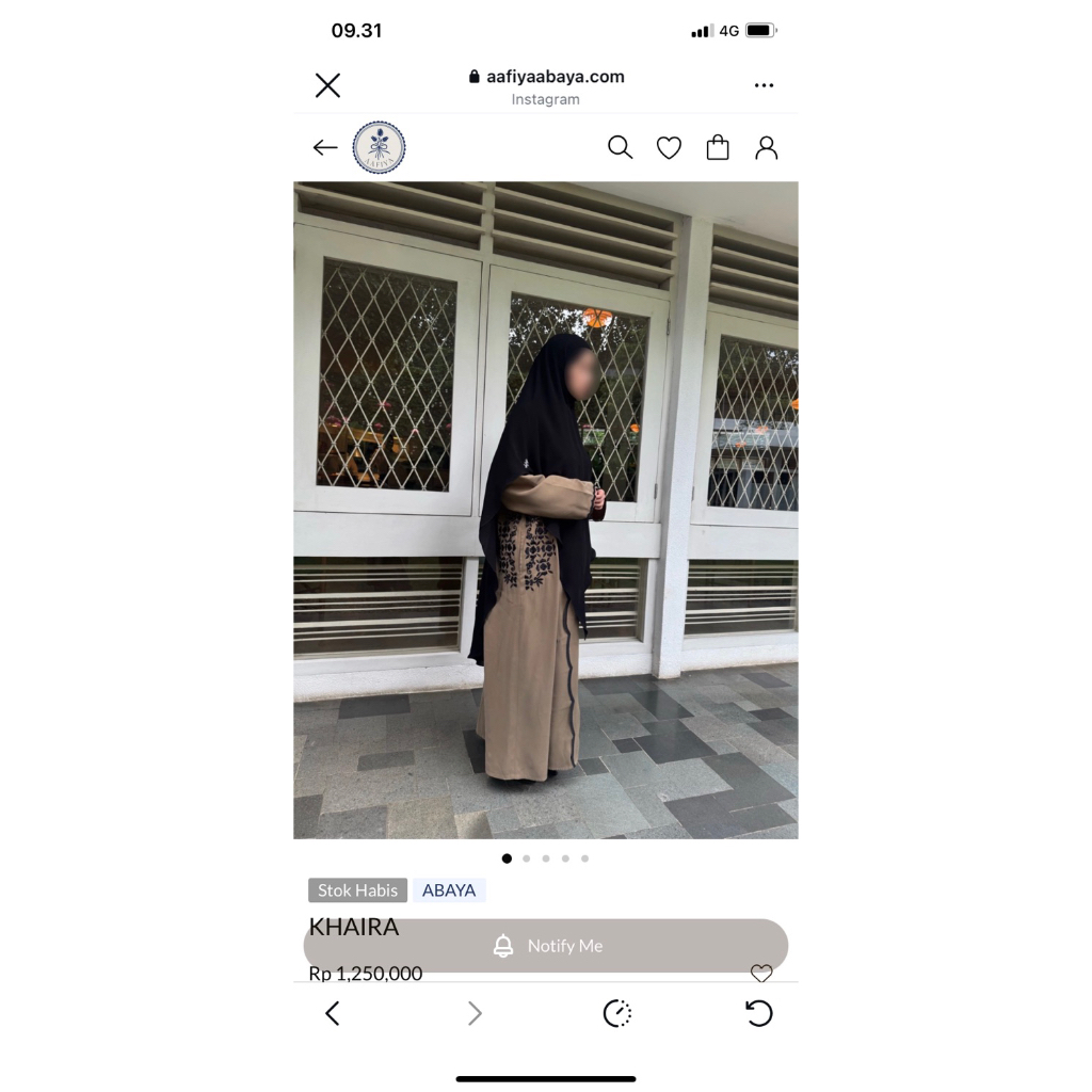 aafiya khaira/noura abaya olive s booked