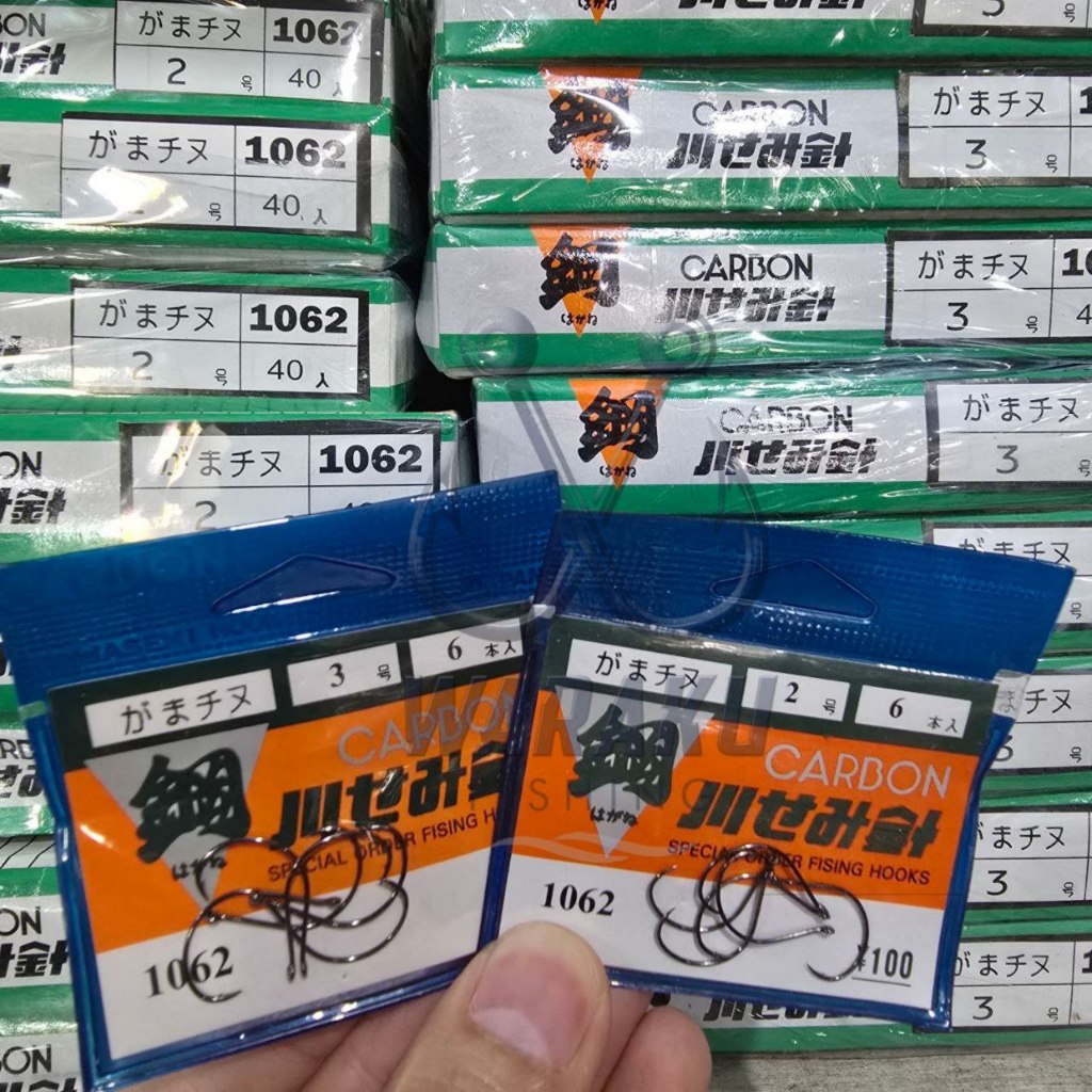 Mata Pancing Udang Kawasemi Carbon 1062 Tajam (Lubang-Ruit)