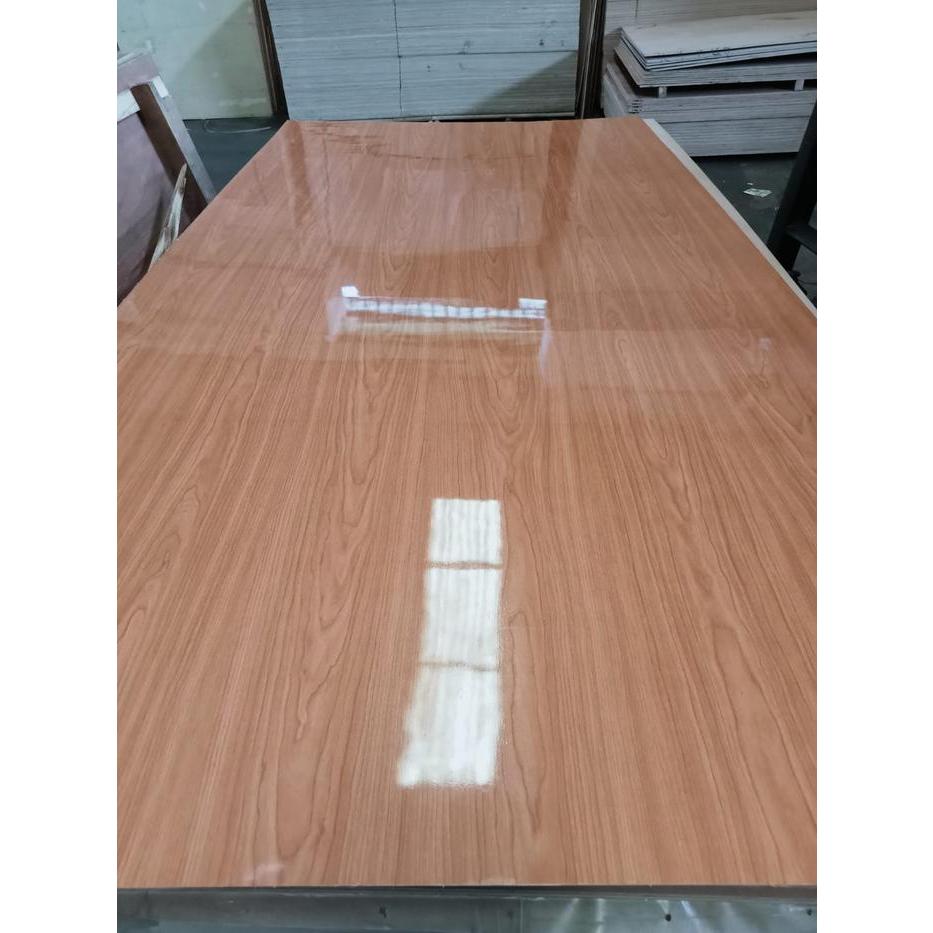 MELAMIN CORAK FINISHING TRIPLEK CORAK KAYU JATI GLOSSY KILAP
