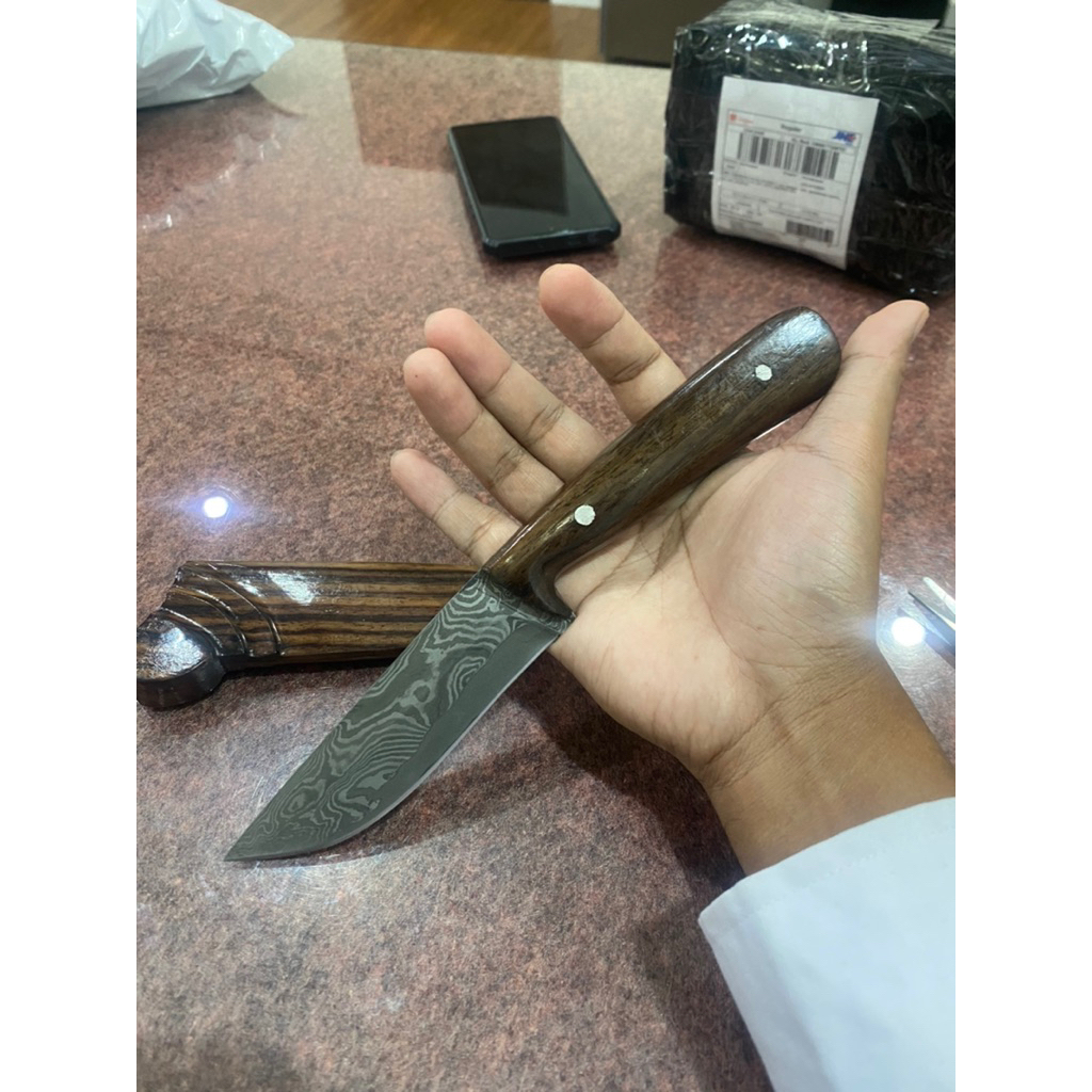 Pisau damascus asli super tajam
