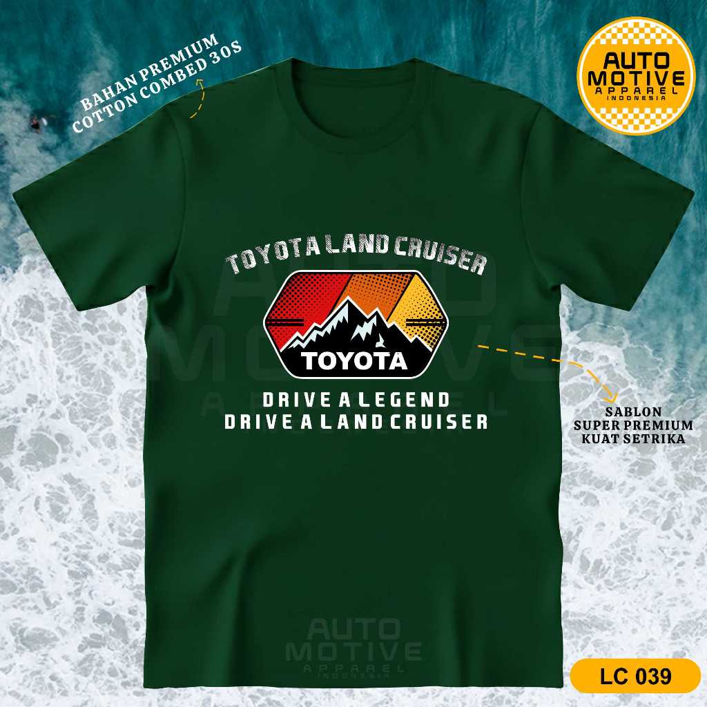 AUTOMOTIVE APPAREL Kaos Land Cruiser Tshirt Baju Mobil Toyota Land Cruiser LC039