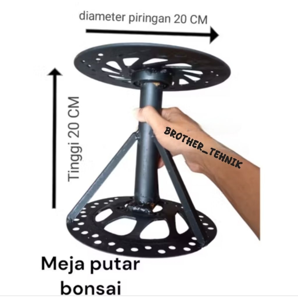 Meja Putar Pot Bonsai Cakram 22cm - Trimer Bonsai Dobel Cakram