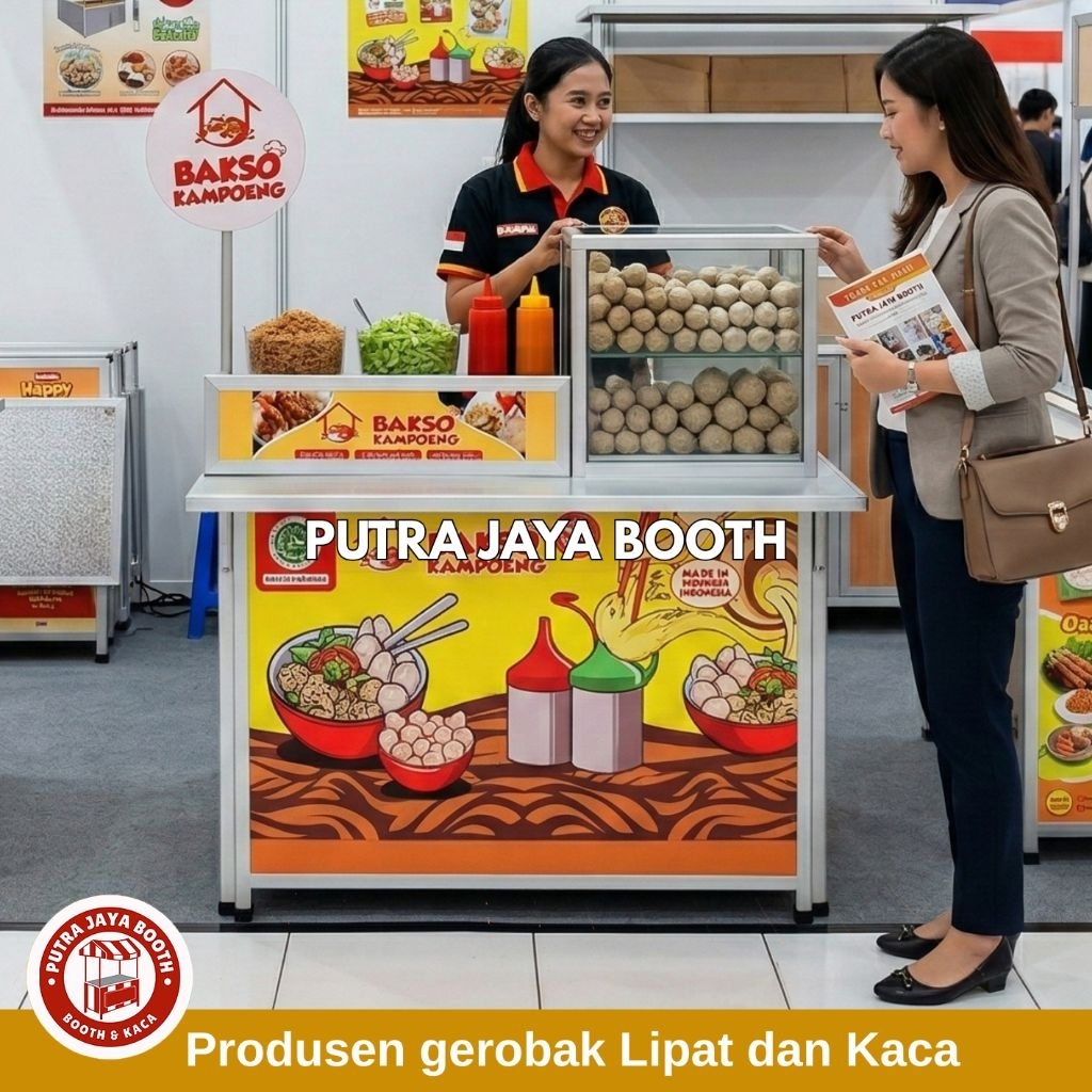 Booth Portable pentol | Etalase Kotak | Gambar