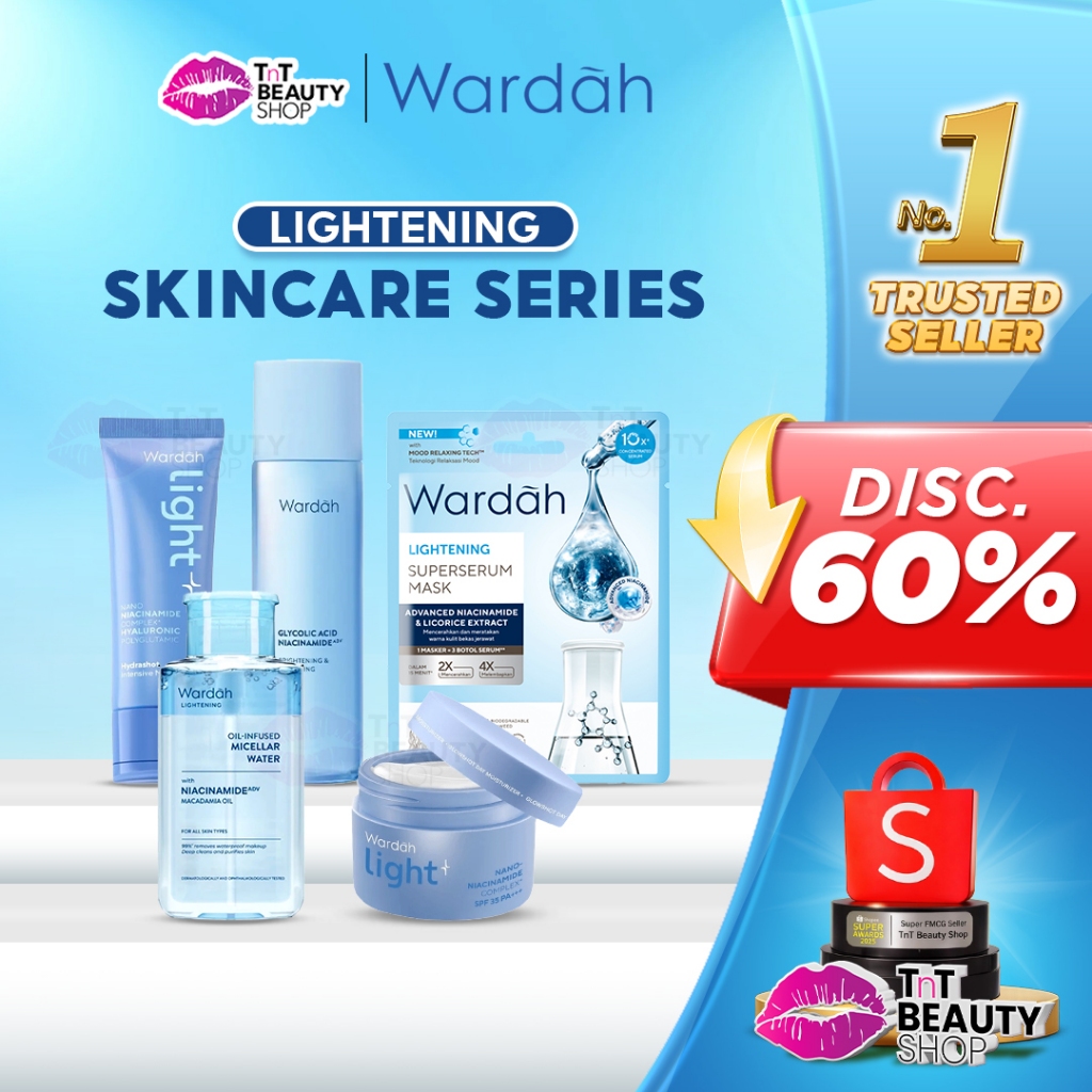 Wardah Lightening Face SERIES | Serum - Toner - Whip Facial - Micellar Gentle Wash | TnT Beauty Shop