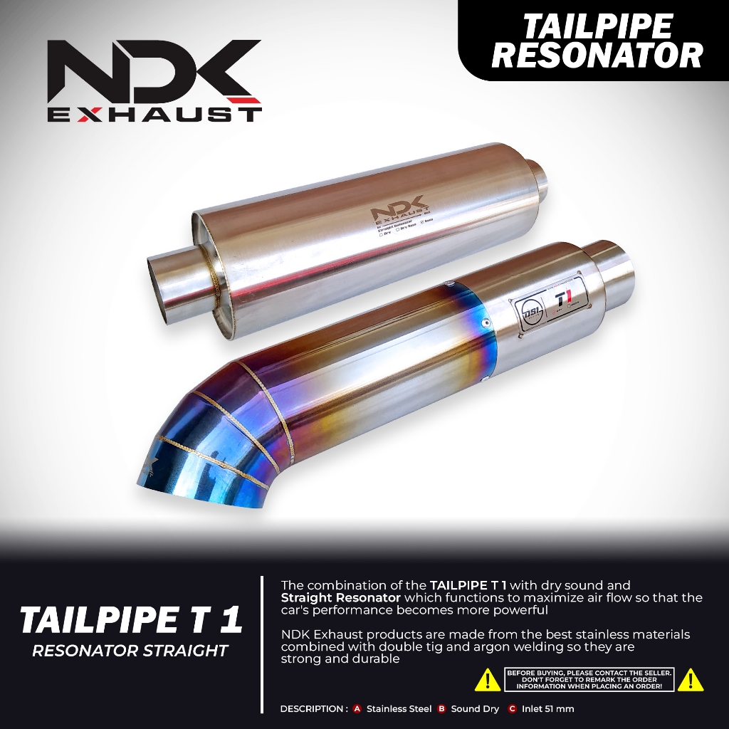 KNALPOT KIJANG DIESEL, KIJANG SOLAR MERK NDK TAILPIPE DAN RESONATOR STRAIGHT KIJANG DIESEL NEW TYPE 