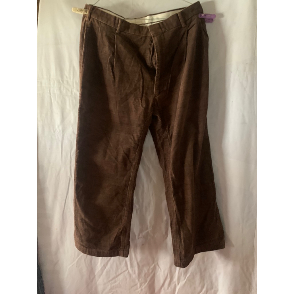 celana corduroy coklat unisex