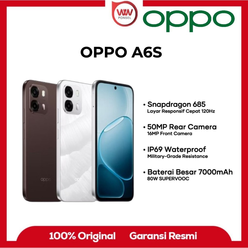 OPPO A6S Ram 8GB Internal 256GB Garansi Resmi