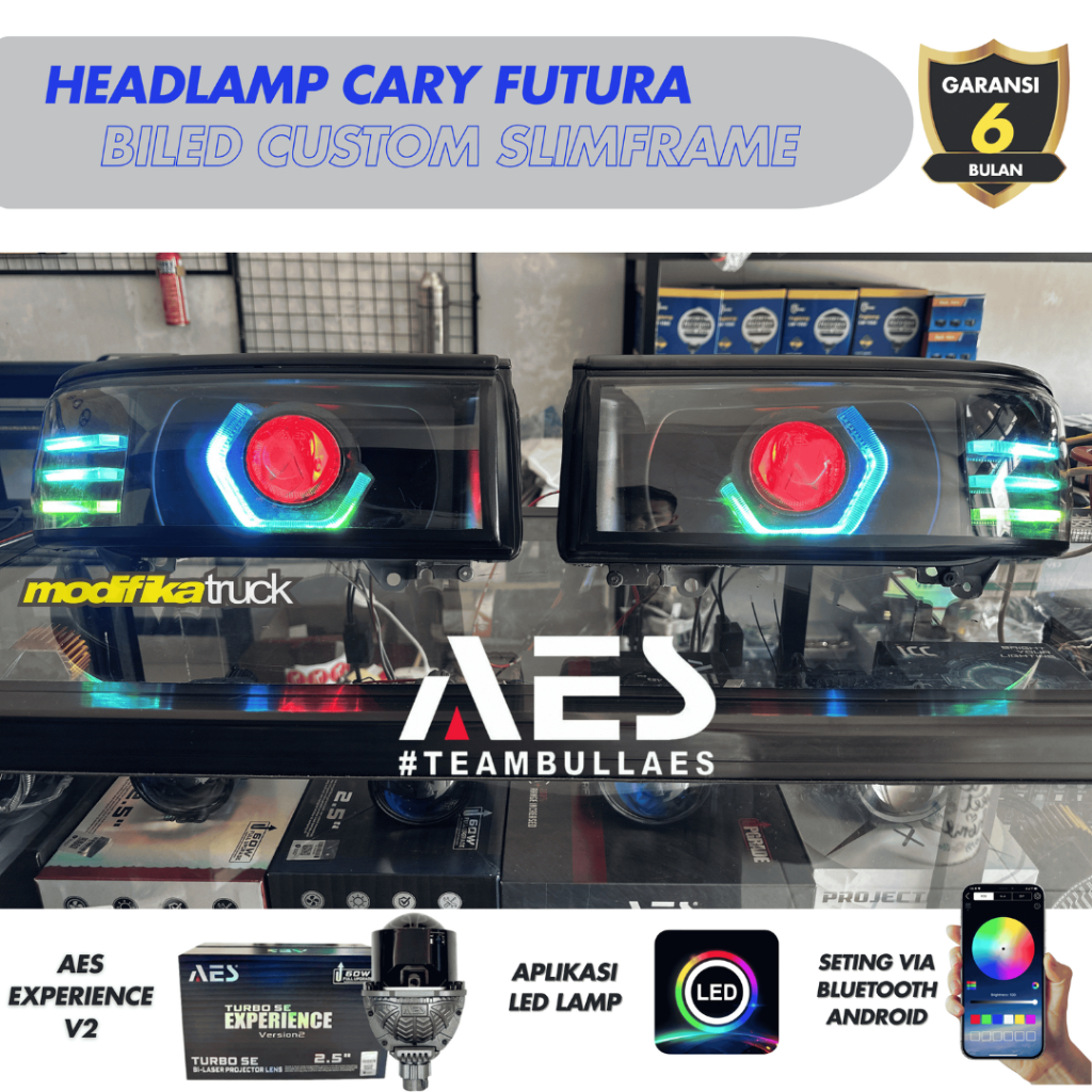 Headlamp Biled pnp carry futura custom slimframe cakar FULL RGB