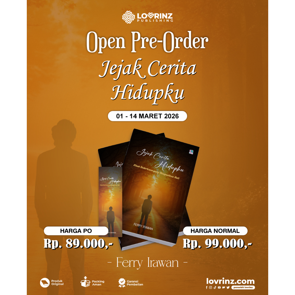 Buku Original "Jejak Cerita Hidupku : Kisah Sederhana yang Menguatkan Hati" by Ferry Irawan