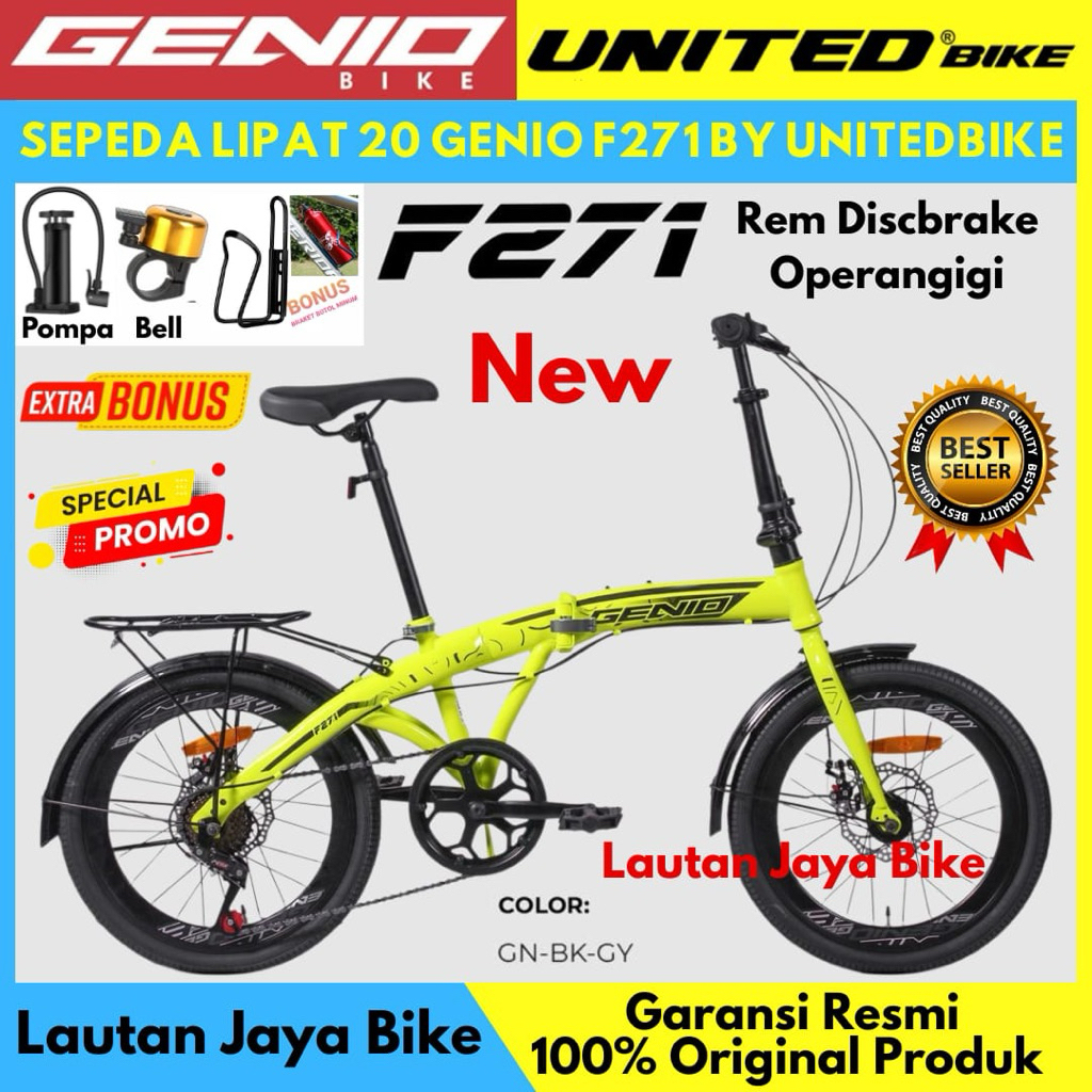 Sepeda Lipat 16 20 GENIO F271 F371 VESTA BY UNITED Model Terbaru