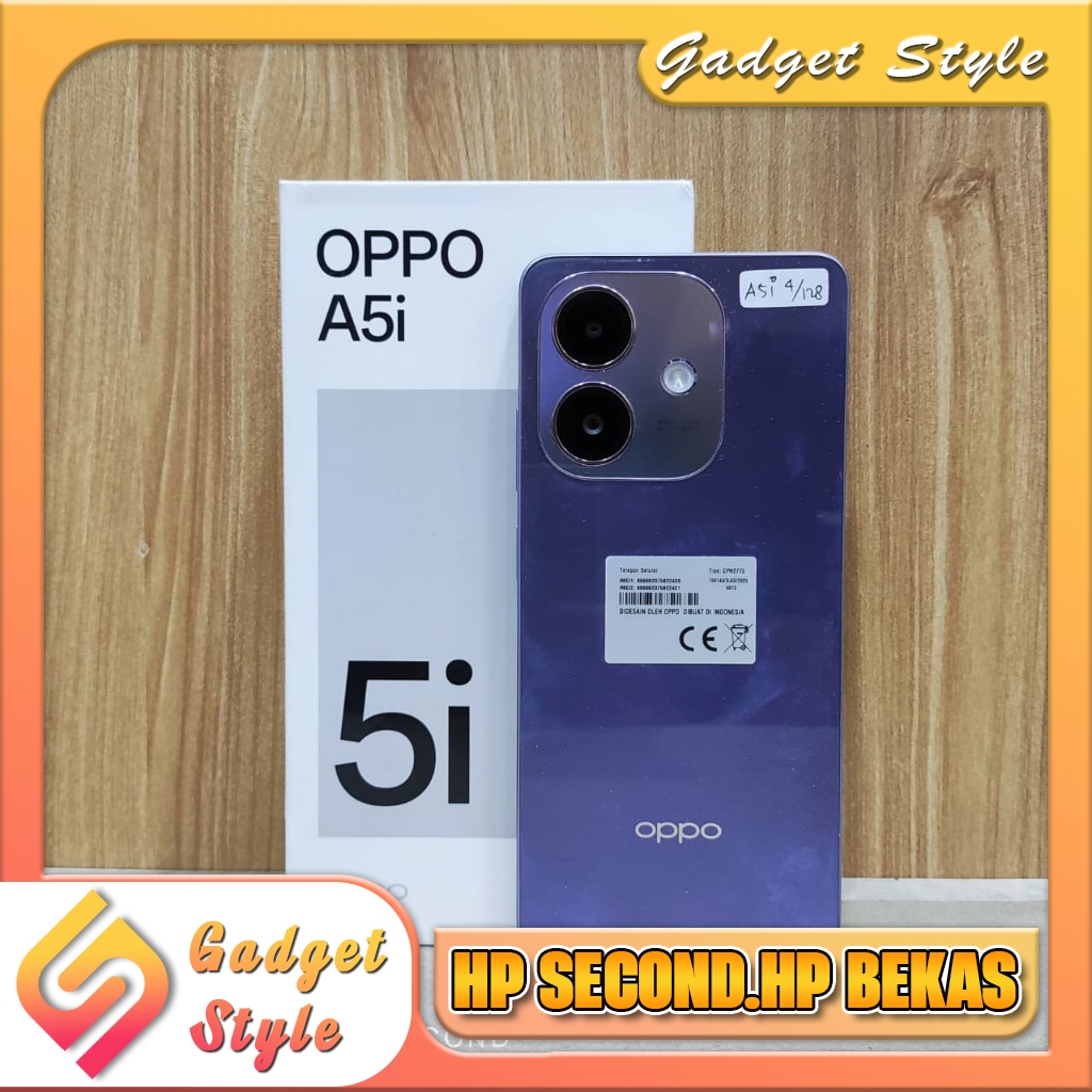 Oppo A5i Ram 4/64GB | Ram 4/128GB Second Resmi Gadget Style Store