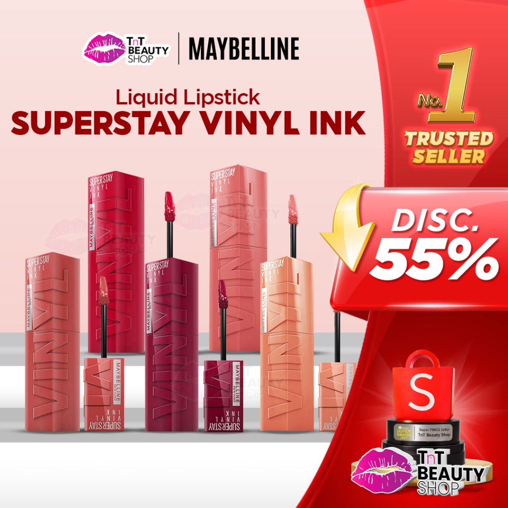 Maybelline Superstay Vinyl Ink - Liquid Lipstik Lipstick Make Up Lip | TnT Beauty Shop
