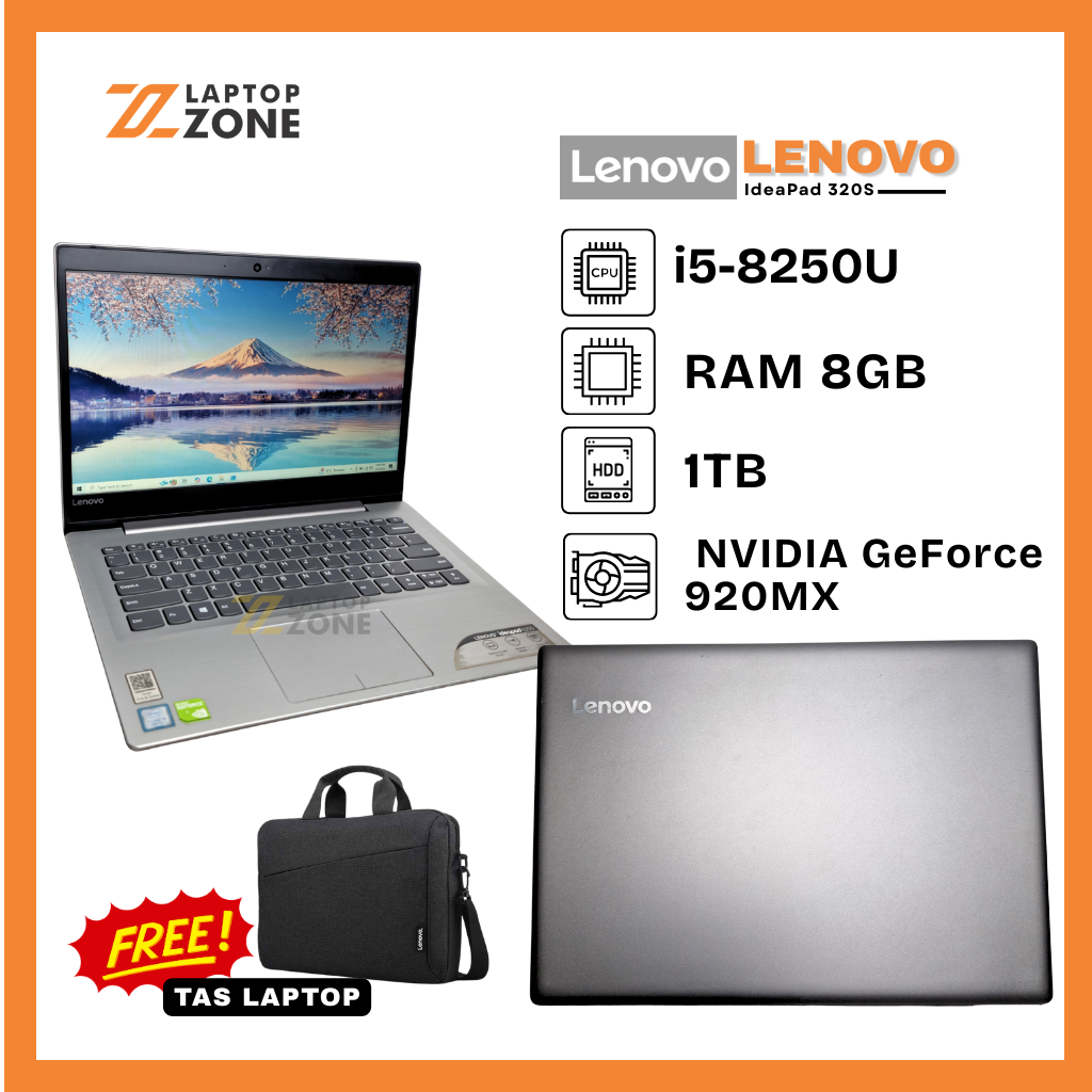 Lenovo IdeaPad 320S Core i5-8250U RAM 8 GB HDD 1 TB VGA Intel UHD Graphics 620 LAPTOP SECOND LAPTOP 