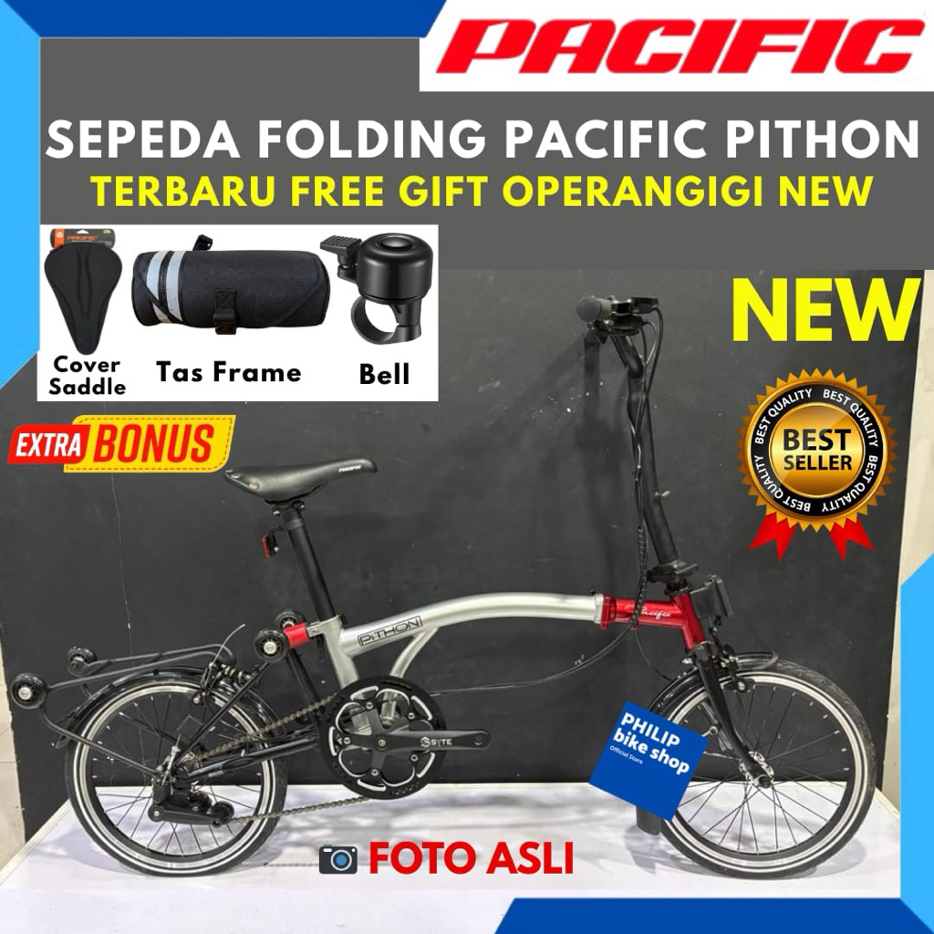 Sepeda Lipat 16 Pacific Pithon Folding Bike Terbaru
