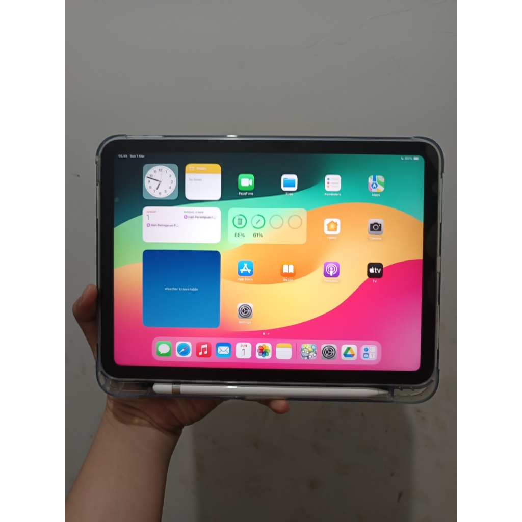 [SECOND INTER] Ipad 10th Gen Blue + Apple Pencil Gen 1 Wifi Only