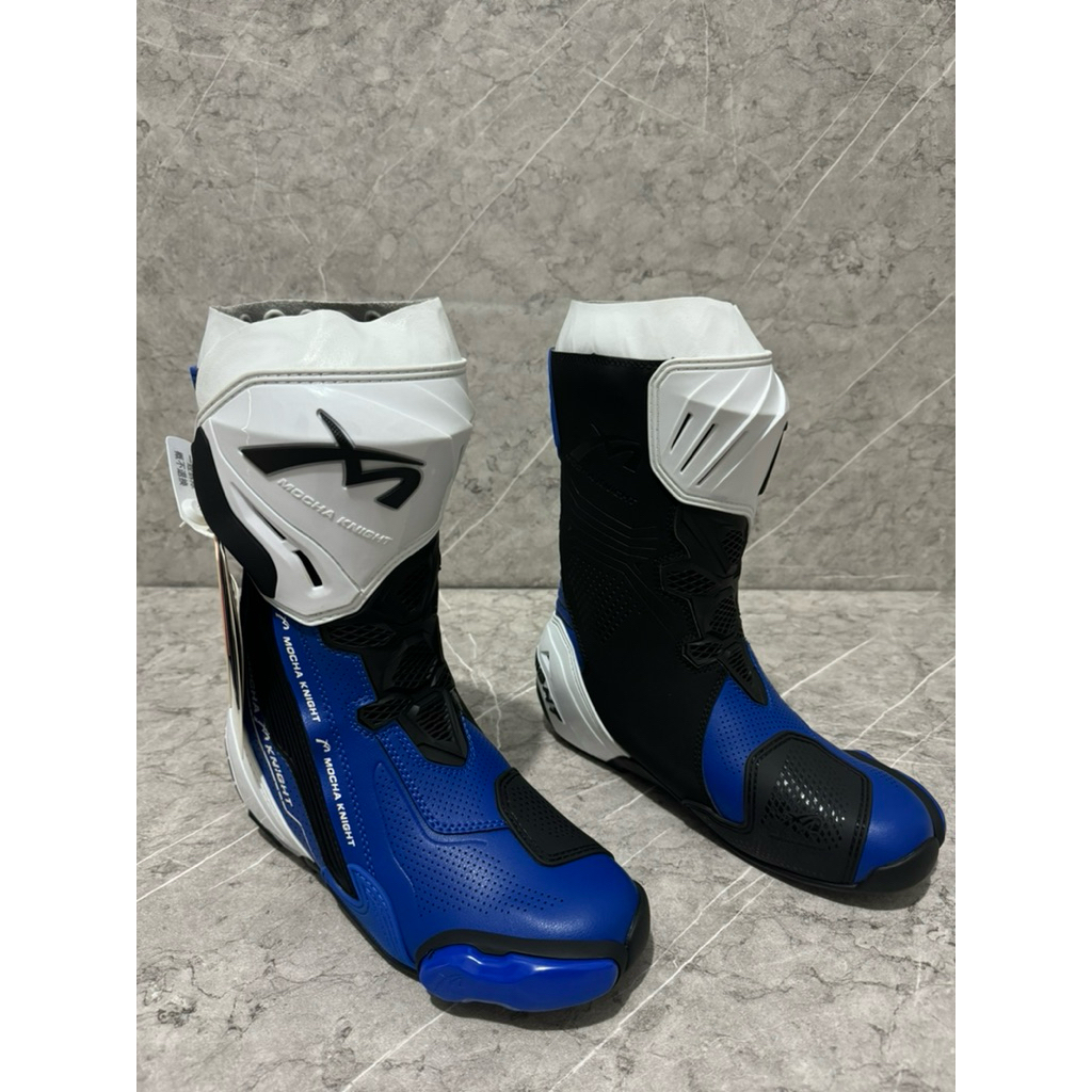 MOCHA KNIGHT SHOES RIDER SEPARU BALAP SEPATU RIDING IVORY BLUE SIZE 39 40 41 NEW