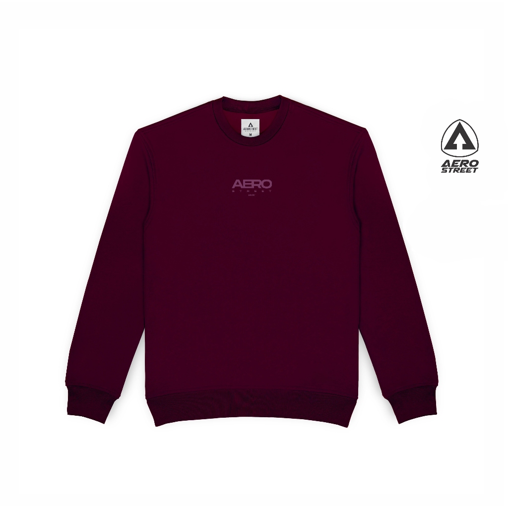 Aerostreet Crewneck Luktor Maroon Sweater Sweatshirt BBAAA
