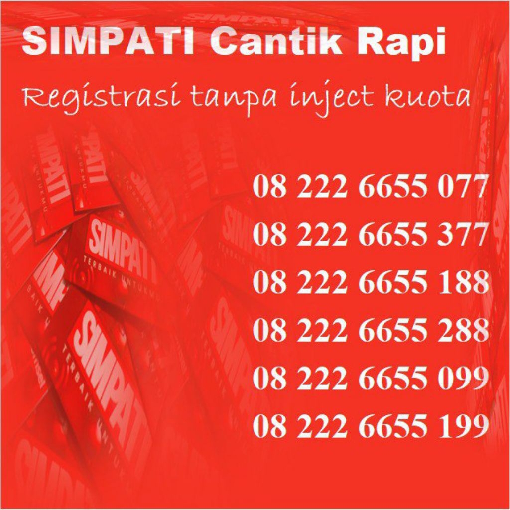 Kartu Perdana Telkomsel Cantik - Simpati Cantik - Regist Tanpa Inject Kuota
