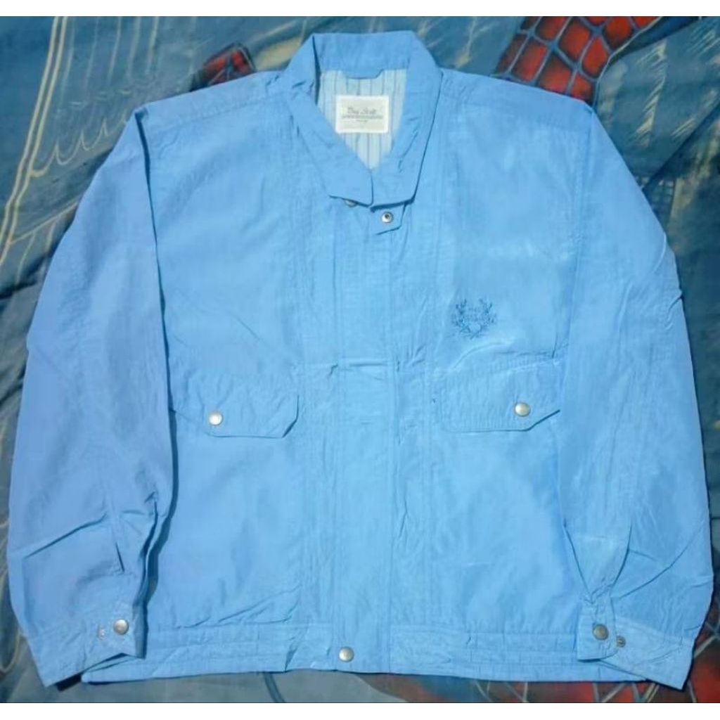 Jaket Vintage Harrington Casual Bay Stall Baby Blue