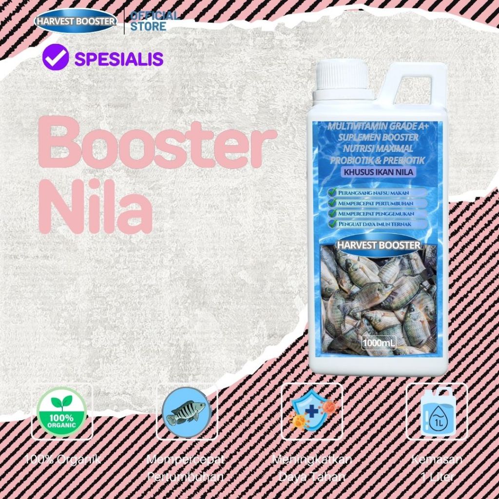 BOOSTER Vitamin Ikan Nila agar cepat besar , Vitamin Probiotik Ikan Nila, Vitamin booster ikan Nila 