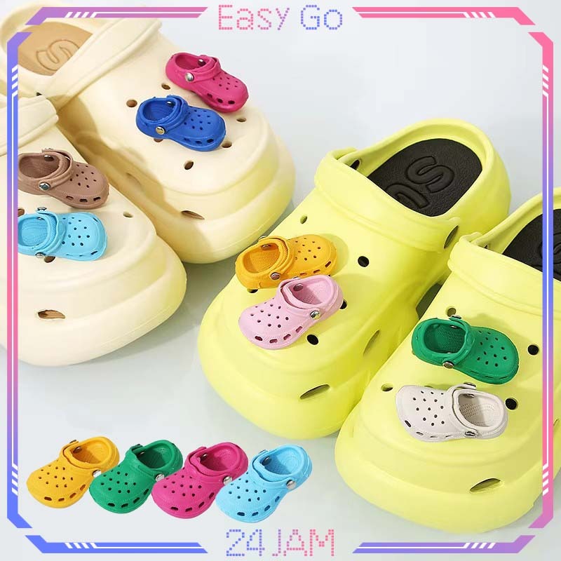 Isi 3pcs Jibbitz Sandal Baim Aksesoris Sendal Baim Tempelan Sandal Baim Pin Sendal Crocs Aesthetic