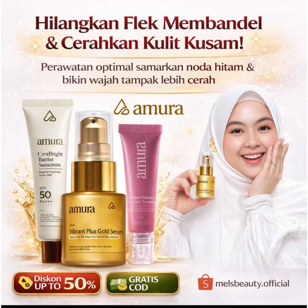 AMURA dr Shindy Skincare Paket Penghilang Flek Dan Bintik Gitam Diwajah Mencerahkan Kulit BPOM