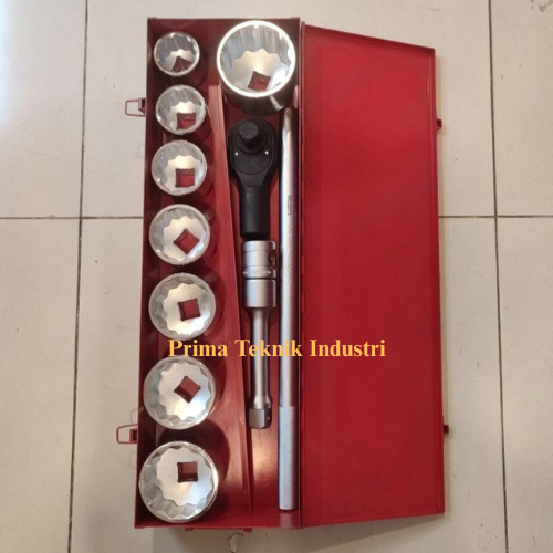 Kunci Socket Set Inch Bullock's 1" DR 12PT 1-13/16" s/d 3-1/8" (12Pcs)