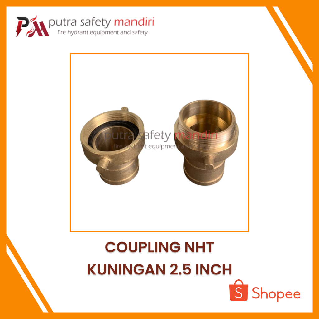 JUAL COUPLING SELANG HYDRANT PEMADAM NHT 2.5 INCH DRAT KUNINGAN BRASS