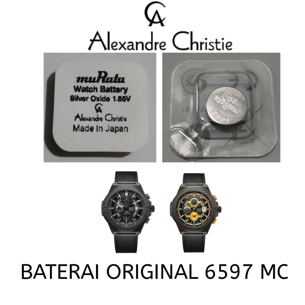 Baterai jam Alexandre Christie original 6597MC