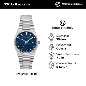 Jam Tangan CHRIST VERRA CHRIST VERRA Wanita Original CV 12336L-11 BLU
