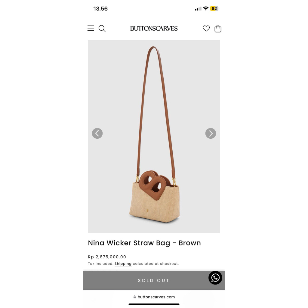Nina Wicker straw bag - brown