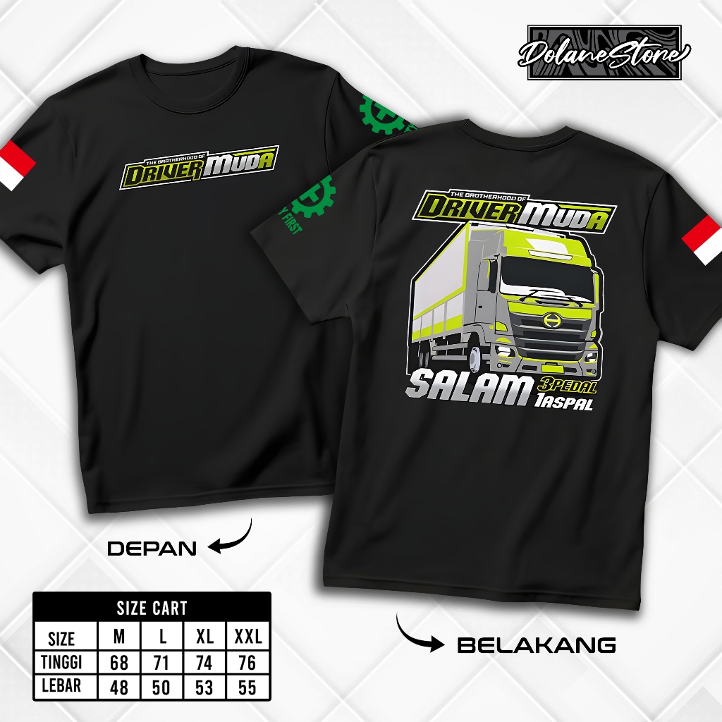 KAOS TRUK THE BROTHERHOOD OF DRIVER MUDA - BAJU TRUK DRIVER MUDA KEKINIAN | FASHION PRIA & WANITA