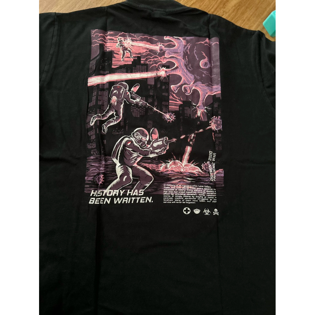 Jual kaos Hitam Preloved Pria size Besar XL XXL