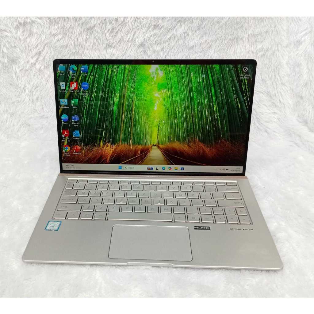 ASUS laptop leptop Zenbook core i5 gen8 ssd 256 ram 8gb siap pakai ringan dan elegan I5|8GB|256G 13,