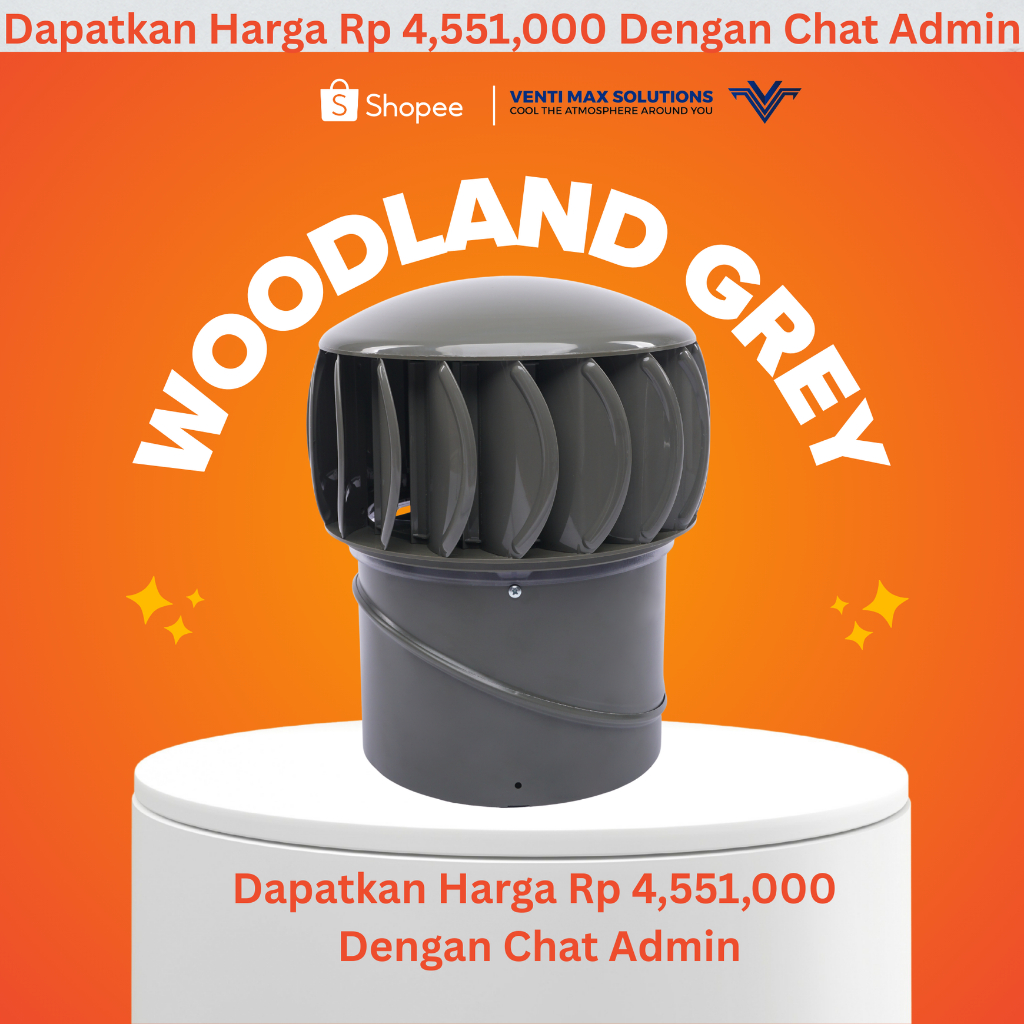 SUPAVENT | TURBIN VENTILATOR WOODLAND GREY | TURBIN RUMAH