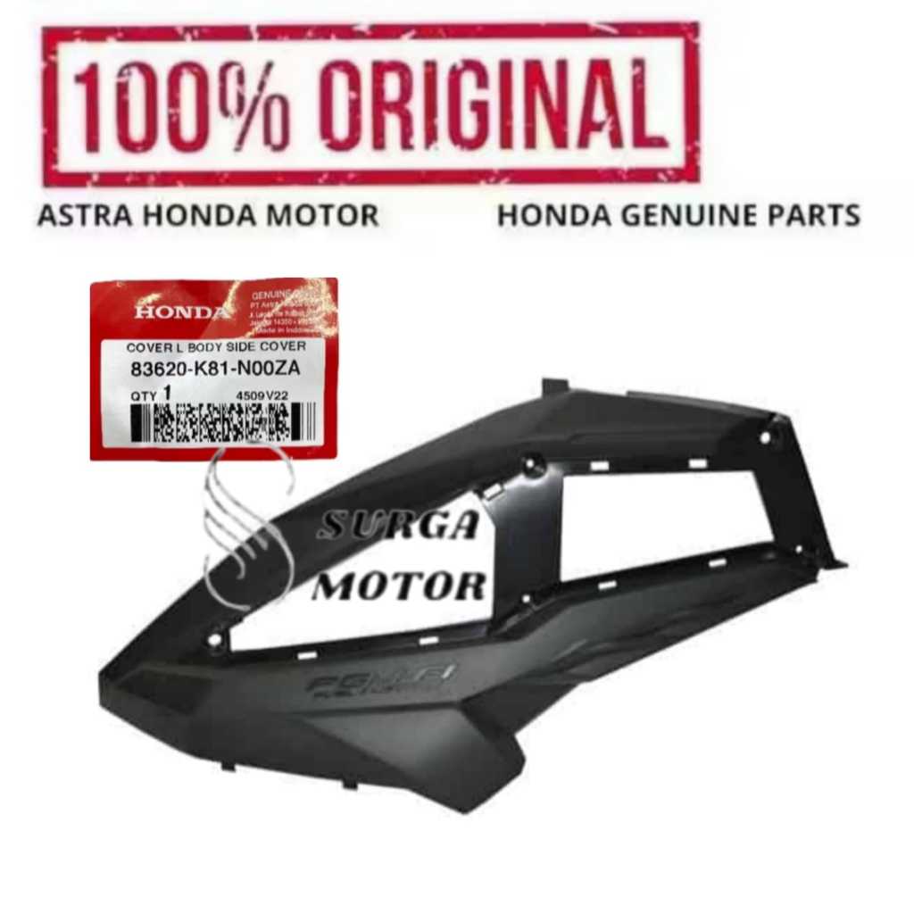 Cover Sambungan Bodi Kiri Left Body Side Motor New BeAT eSP 2016 2017 2018 2019 2020 83620K81N00ZA 8