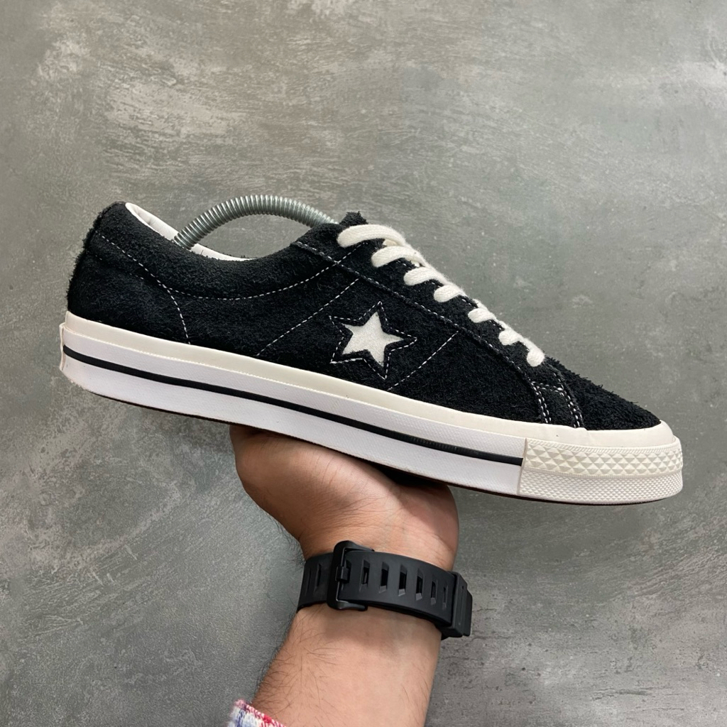 [Size 42] Converse One Star OX Suede Low Black White 2018 (158369C) Second Original Kondisi Mulus No