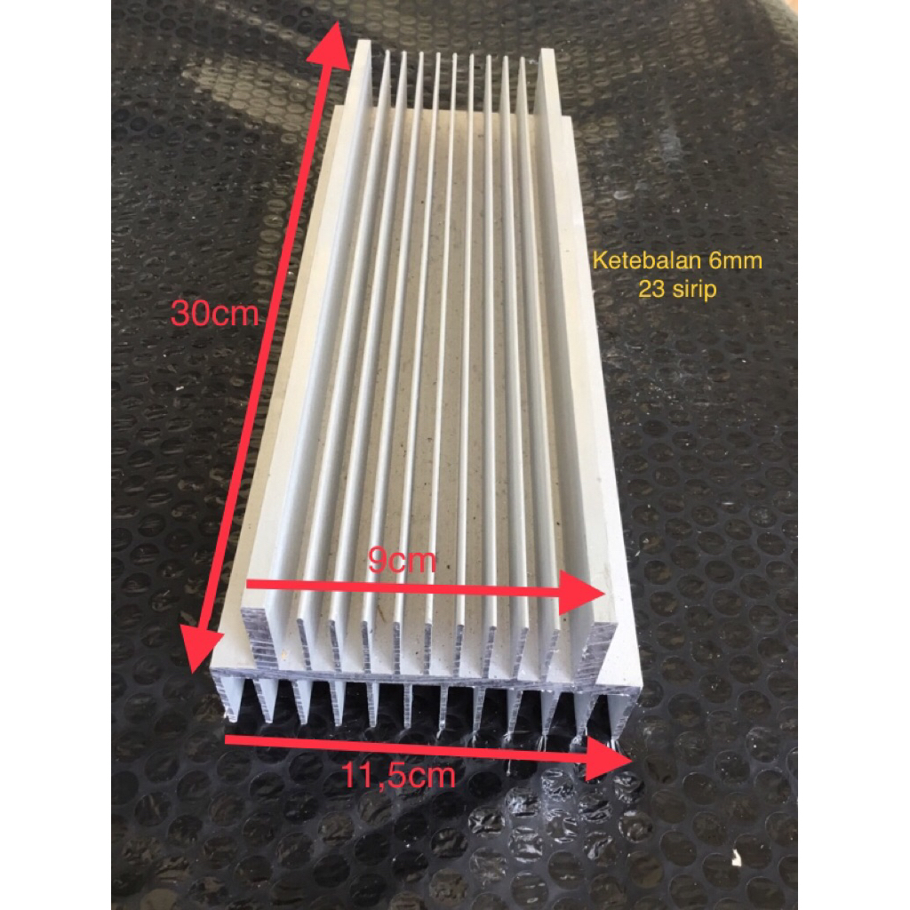 Heatsink pendingin 3U 30cm built up tebal 6mm
