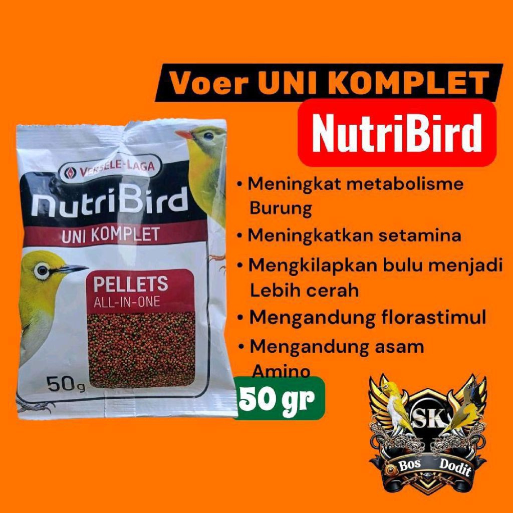 NutriBird UNI KOMPLET (  NutriBird UNI KOMPLET  kemasan 50 gram )