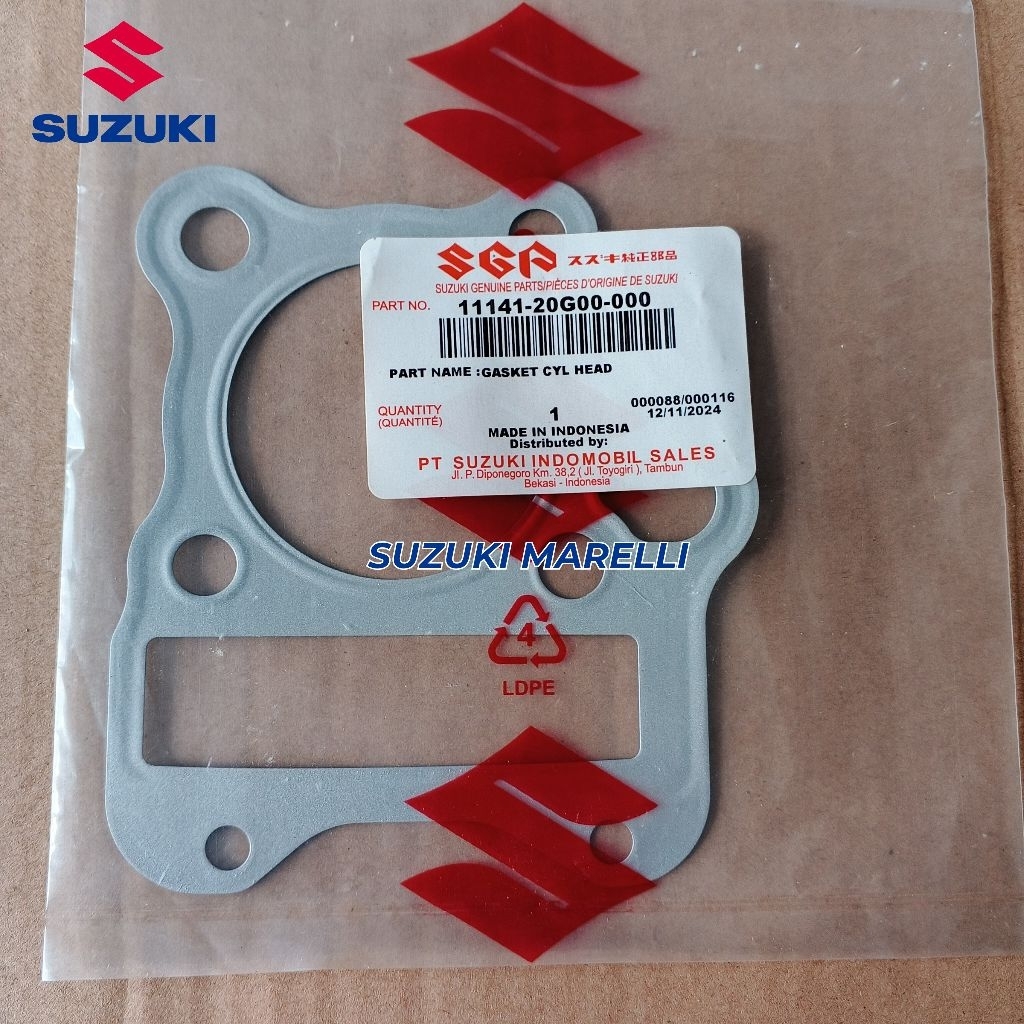 PAKING GASKET BLOK HEAD SHOGUN FD 125 PAKING BLOK HEAD  SUZUKI SHOGUN FD 125 ORIGINAL SGP