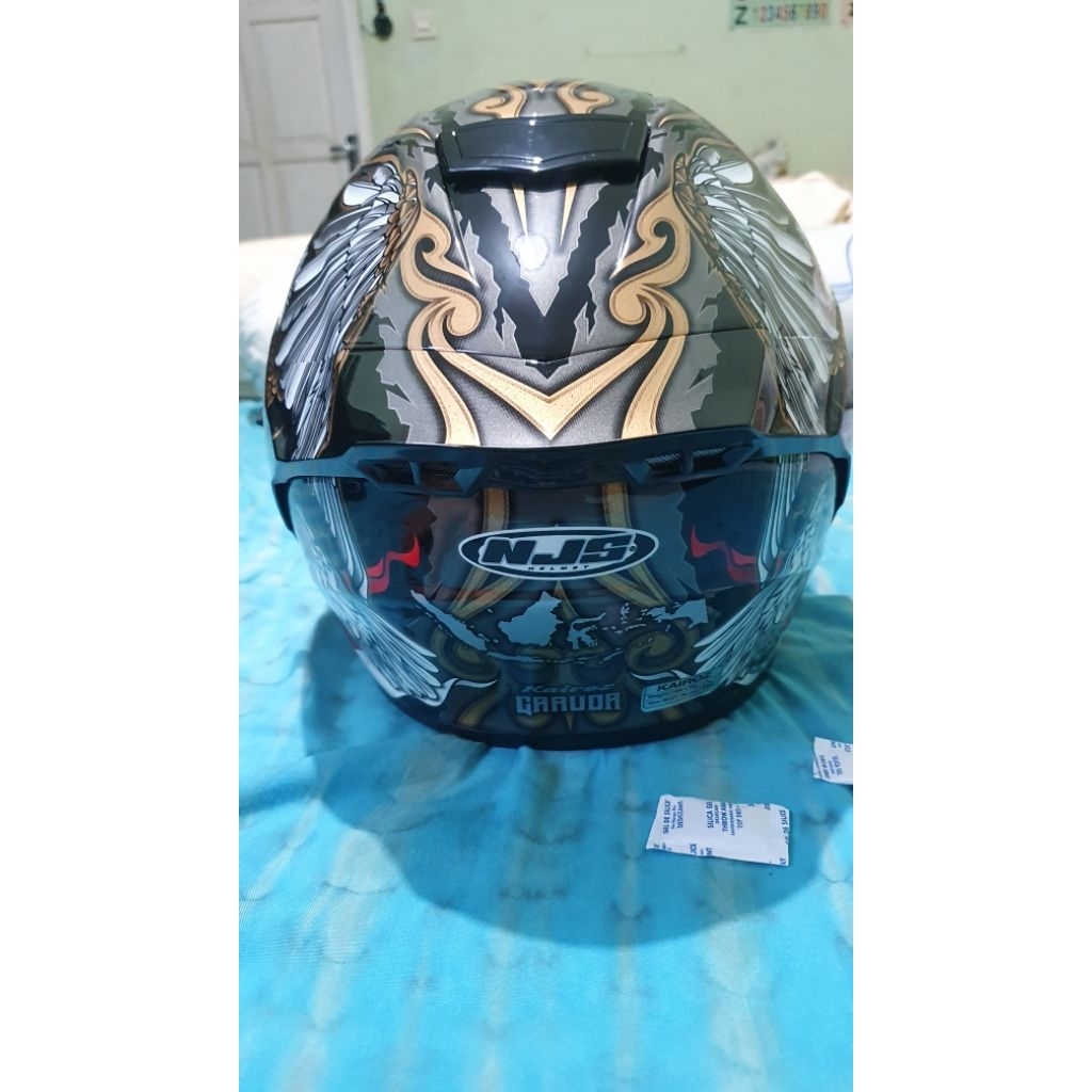 Helm NJS Kairoz motif Burung Garuda edisi Anniversary Independent Day Indonesia size M