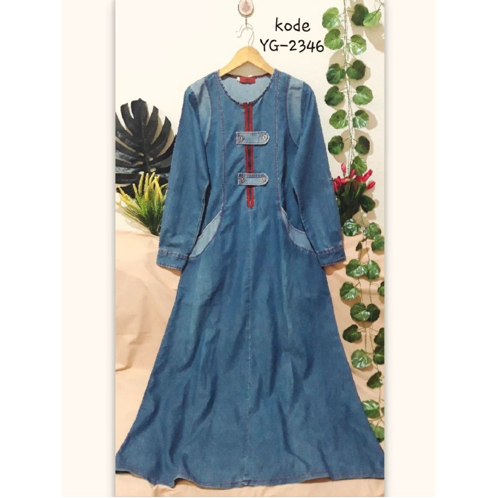 Gamis Biru Denim (YG-2346)