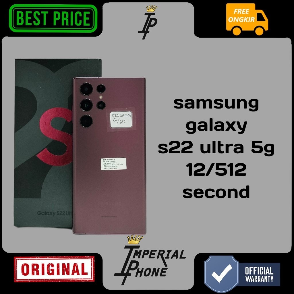 samsung galaxy s22 ultra 5g 12/512 second